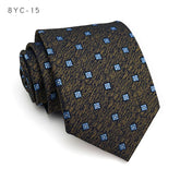 Gravata Marrom Escuro Micro Figuras Azul